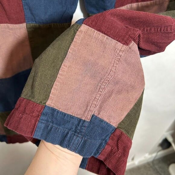 Antik Batik Womens Lamo Patchwork Corduroy Trousers Pants 38 S Straight Leg - Picture 12 of 13